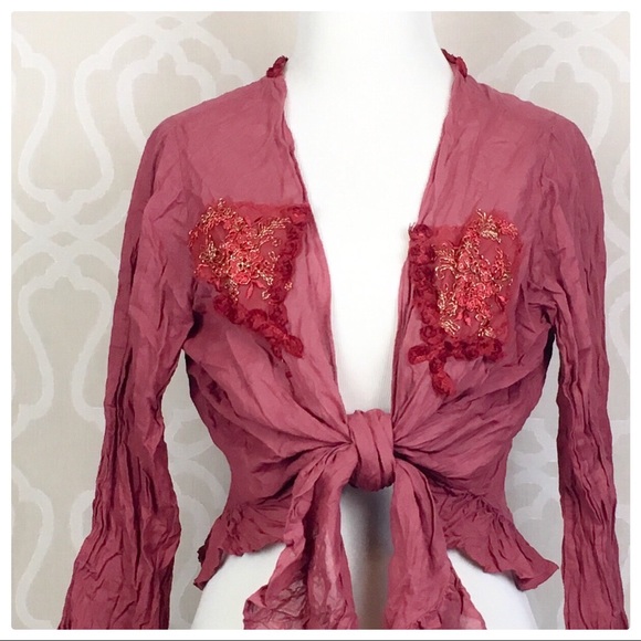 *TAKING DOWN* Handmade Festival Cherry Wine Jacket - Picture 4 of 7